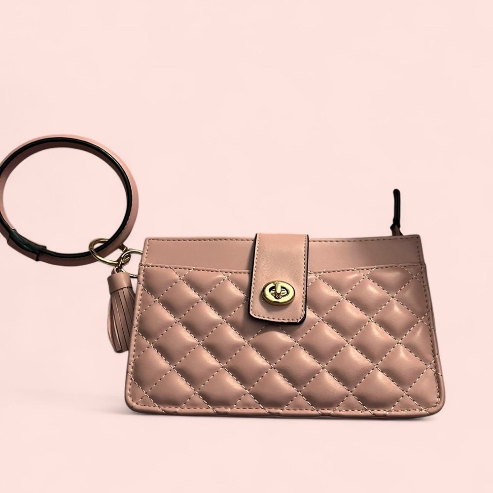 Ivy Rose Quilted Wristlet/Clutch with Tassel